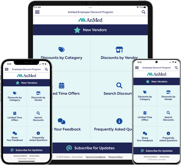 AnMed Employee Discount Program Mobile App Screenshots